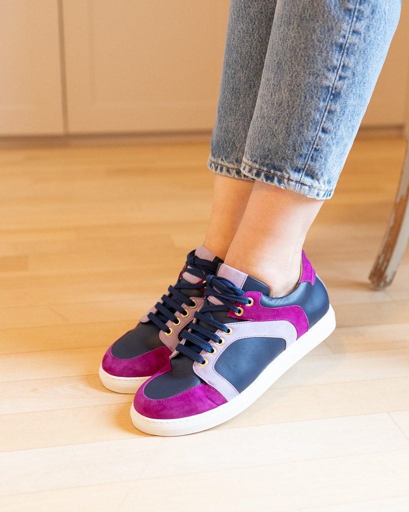 Baskets Oscar marine et violet