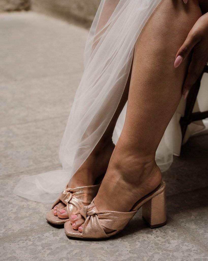 Mule suzanne en irisé or rose.2