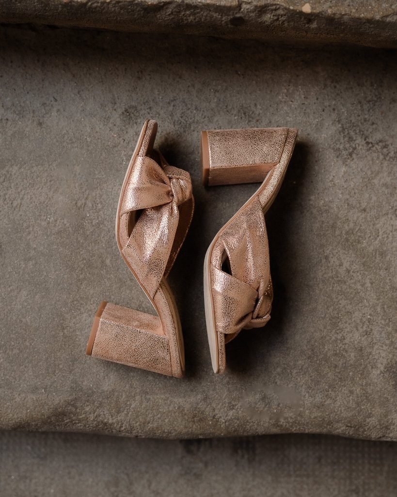 Mule suzanne en irisé or rose.5