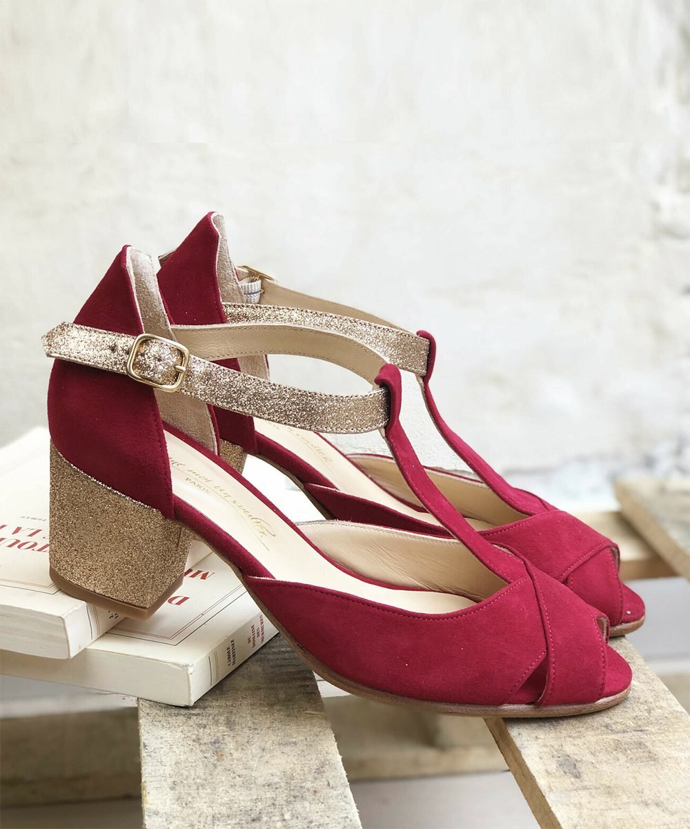 Salomé mariage coloré bordeaux