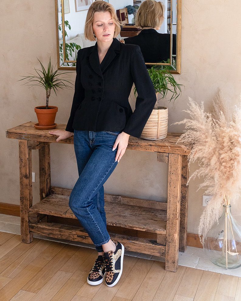 Basket Oscar irisés noir - Image 4