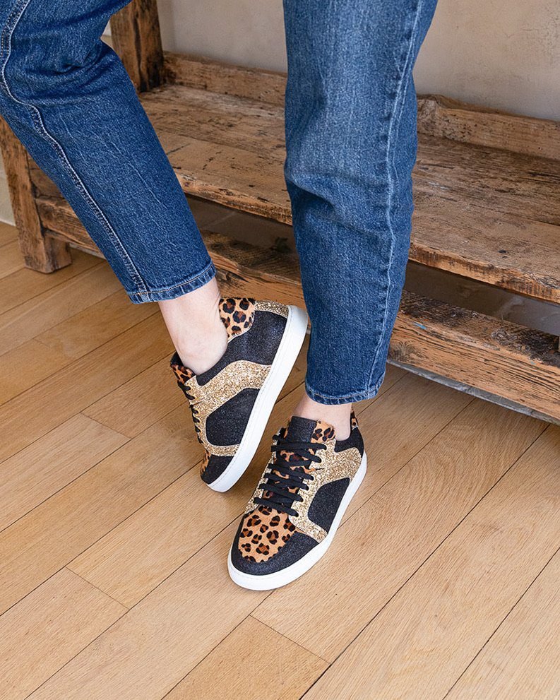 Basket Oscar irisés noir - Image 3