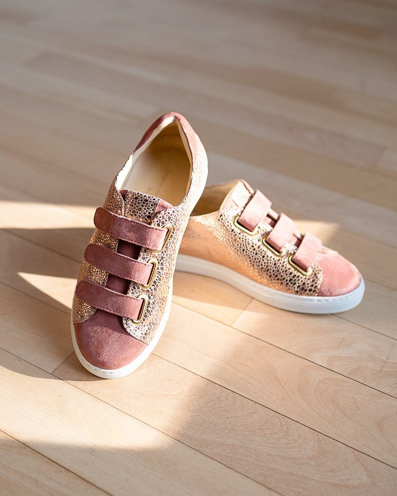 Basket scratch en caviar vieux rose - Image 3