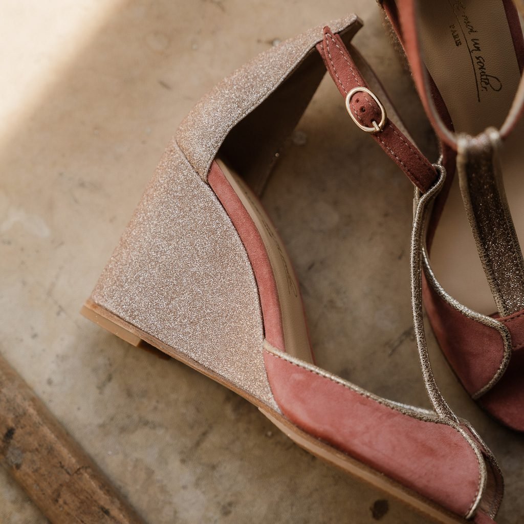 customized sandal - 8 cm wedge heel