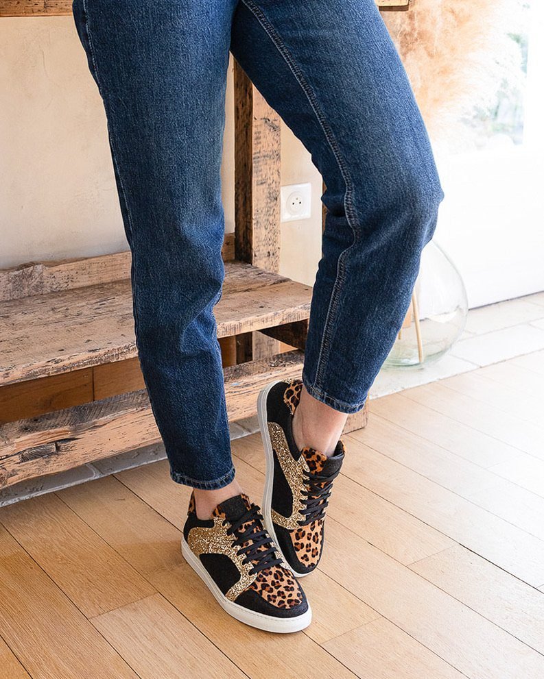 Basket Oscar irisés noir - Image 2