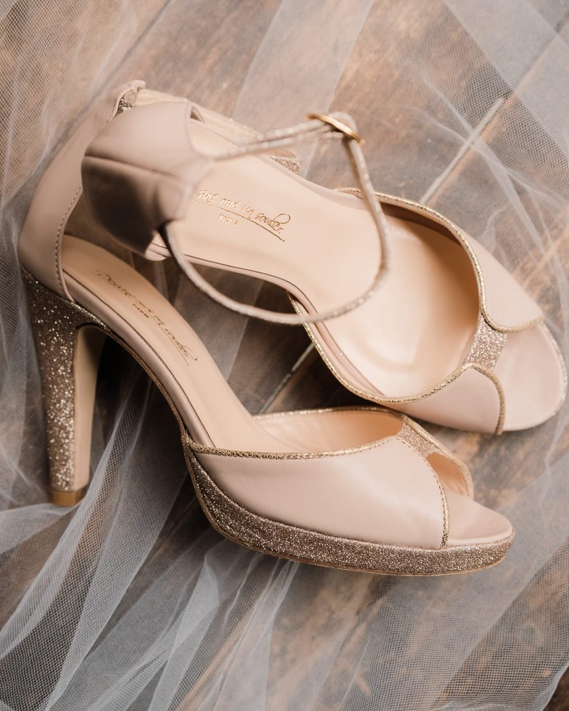 Charlotte high in smooth pinkish-beige leather, blond gold-2