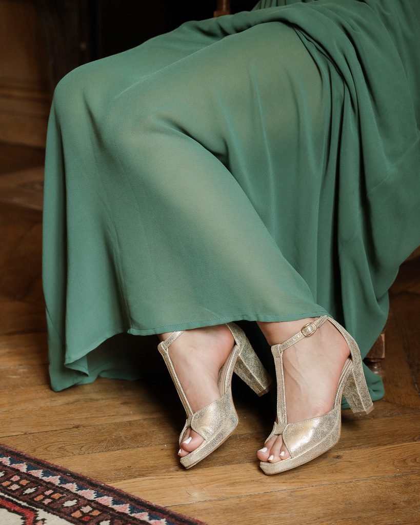 Charlotte iridescent leather platform champagne-4