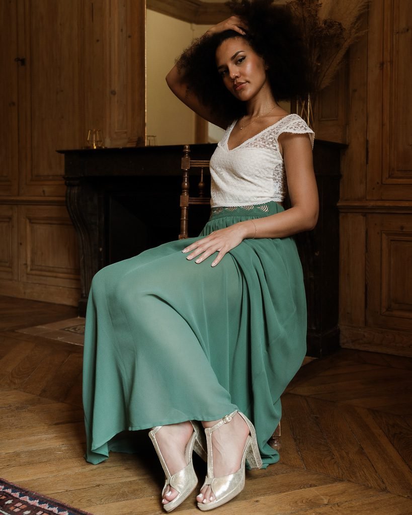 Charlotte iridescent leather platform champagne-3