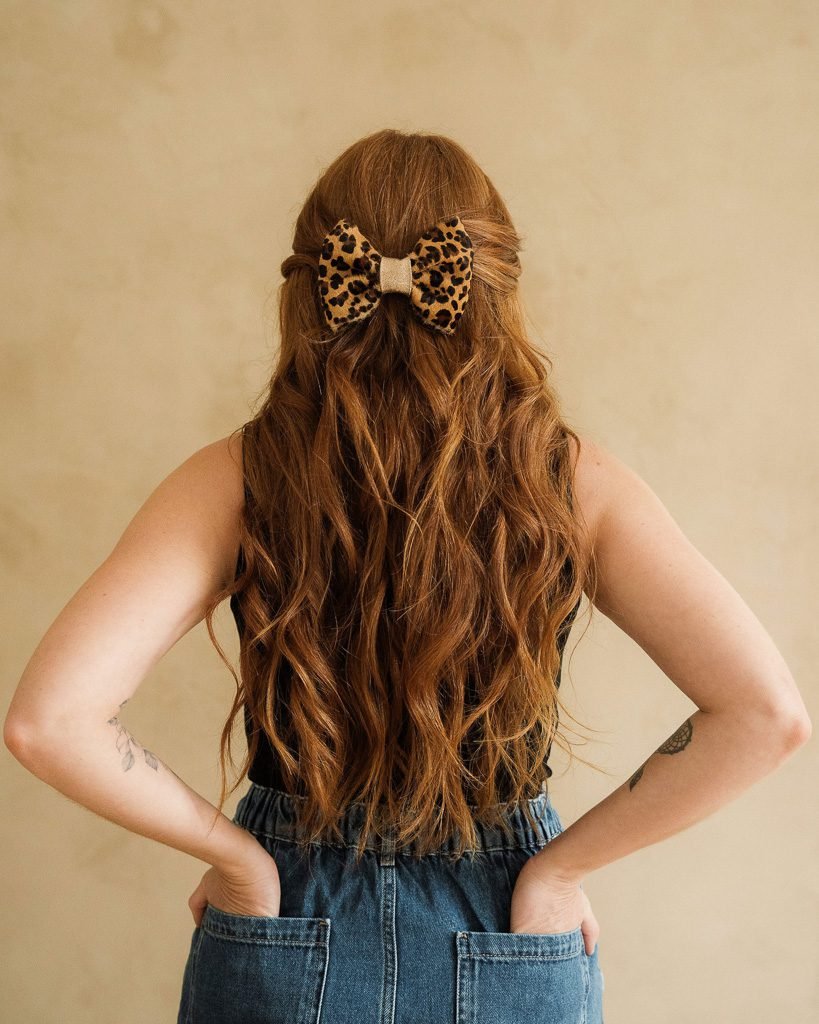 Personalized leopard hair clip