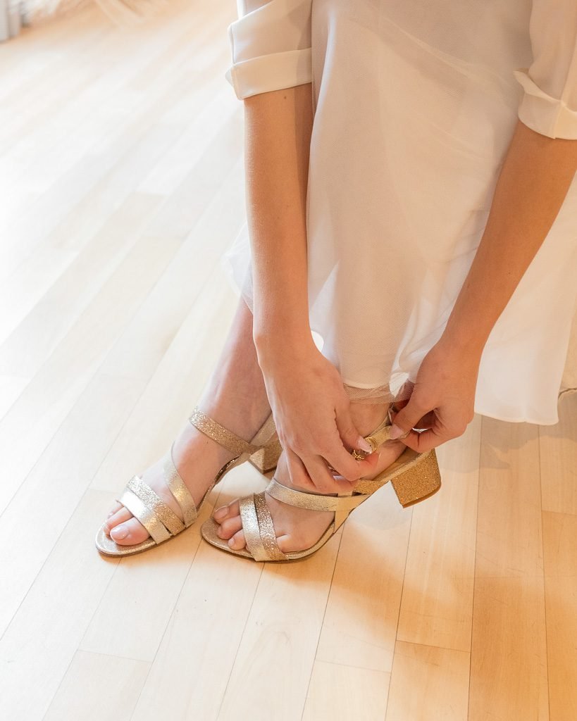 Emma high in iridescent and champagne glitter 2