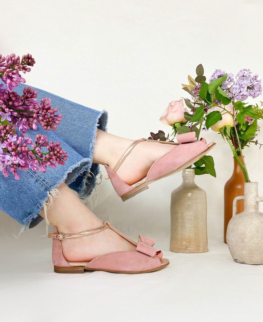 Sandale Charlotte blush et rose gold