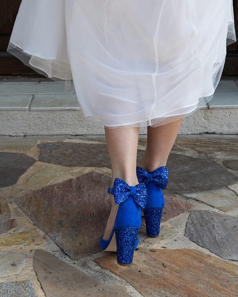 Charlotte in velvet and electric blue glitter-4