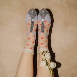 Salomé plateforme en velours mauve et irisé lilas - Image 4