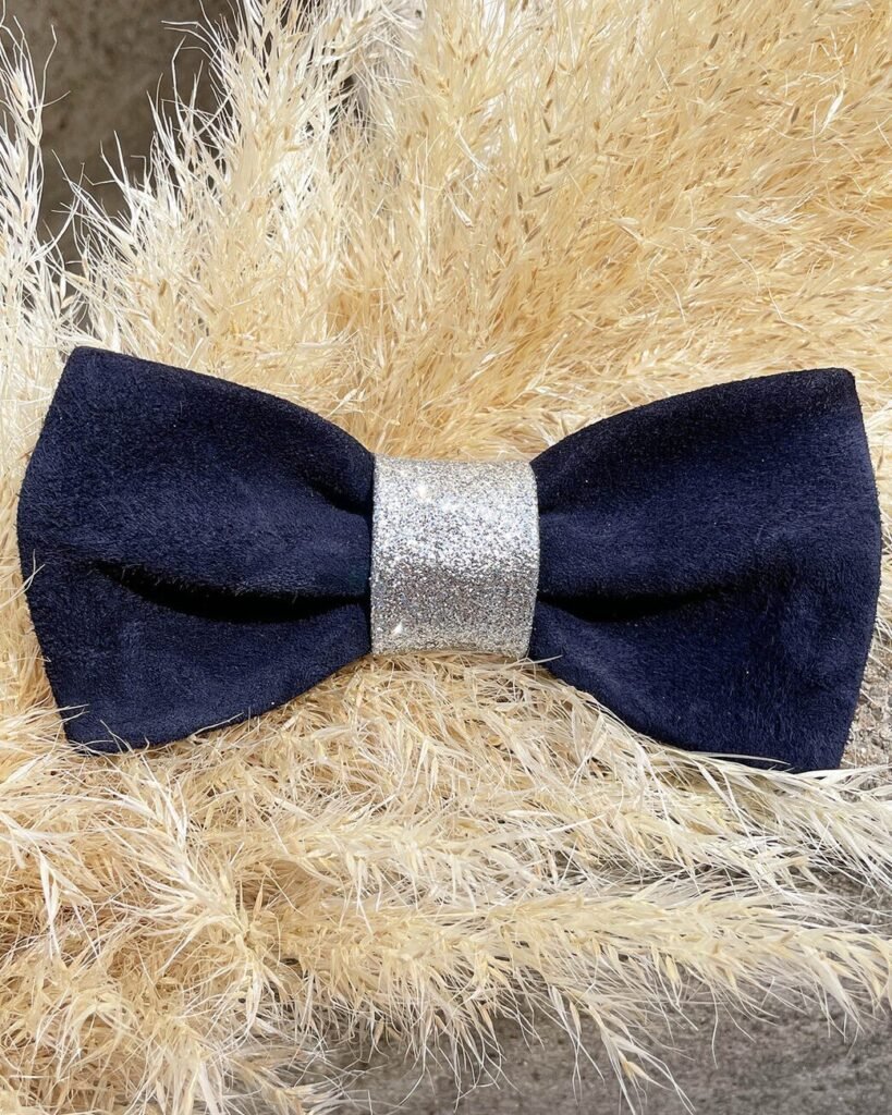 Leather bow tie
