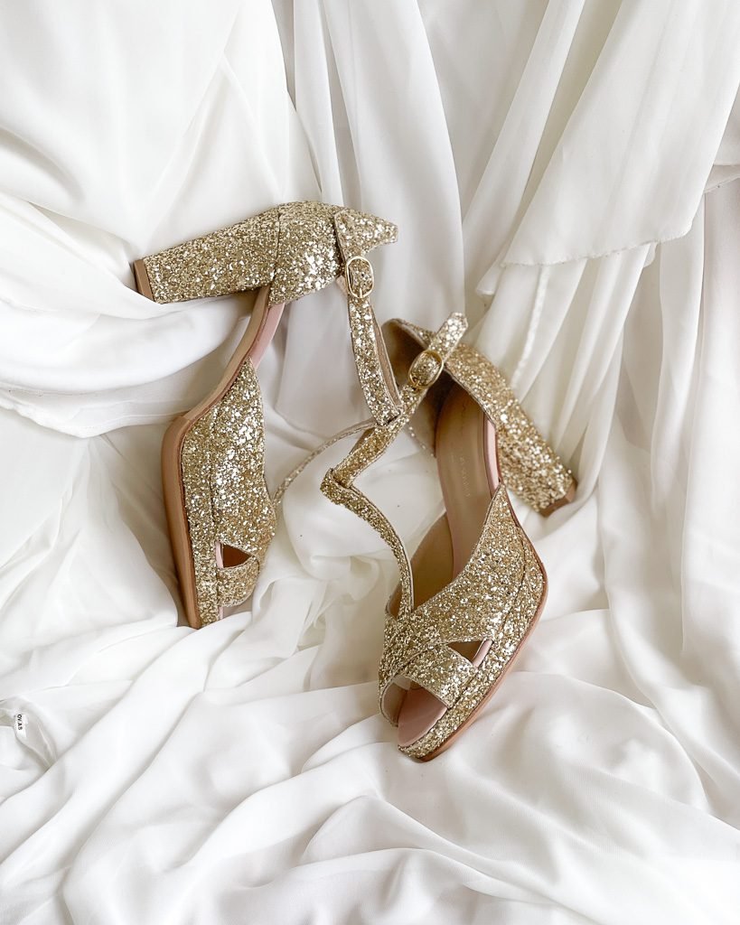 Salomé plateforme brides croisées en glitter champagne-2