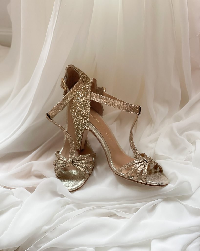 Chloé sandal in fine sequins, iridescent and glitter champagne-5
