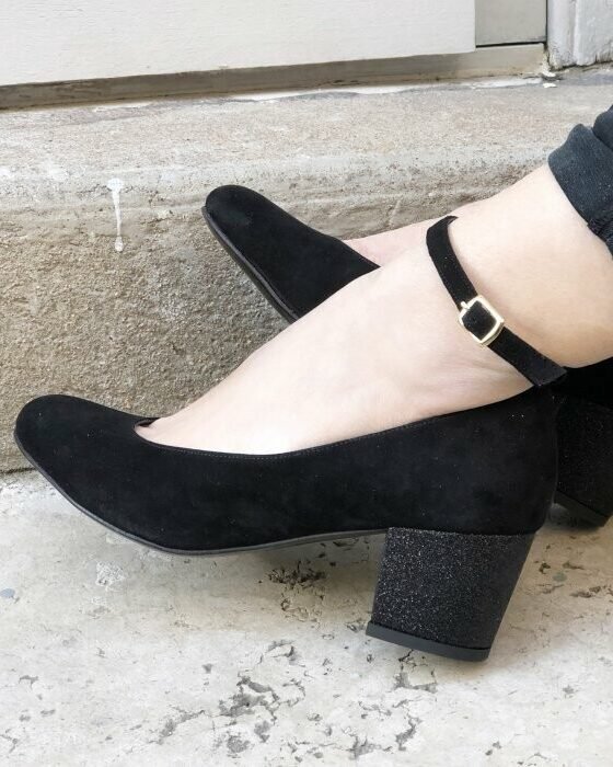 Escarpin en velours noir
